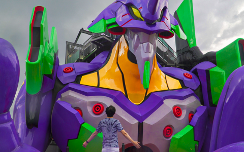 Life-size EVA In Kyoto: Neon Genesis Evangelion