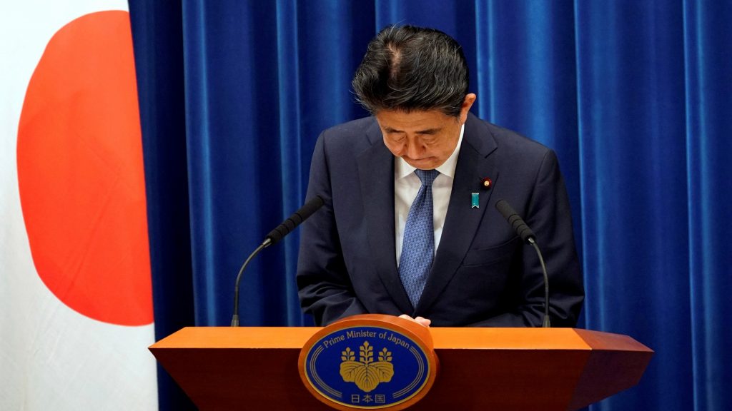 Abe announces his resignation as the Prime Minister