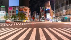 Empty streets of Shibuya