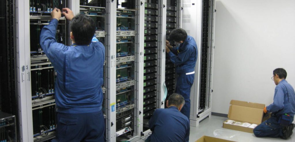 Technicians were probably working double-time to get the Docomo network back online, Image sourced from Saitama Tanaka Electric
