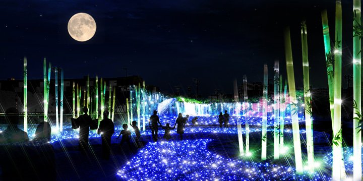 Glow otaki at the tokyo mega illumination 