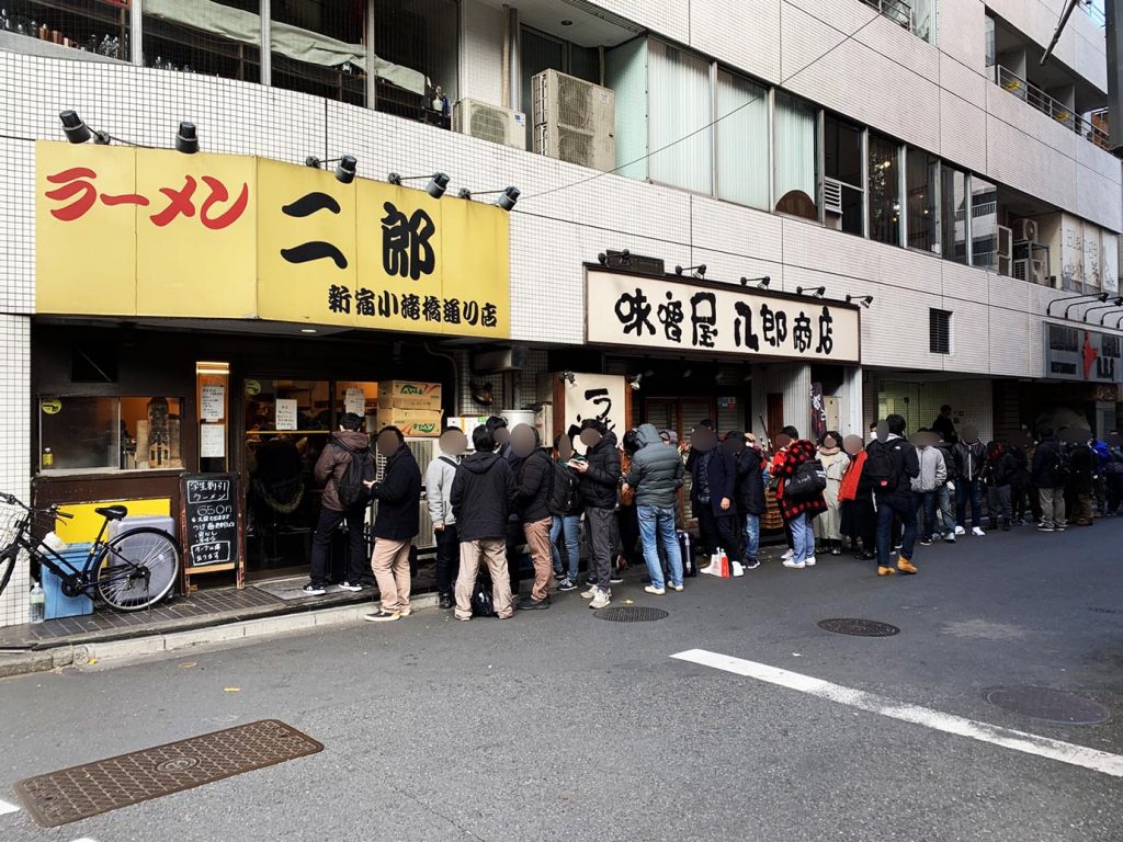 Ramen rental partner huge line outside of ramen jiro