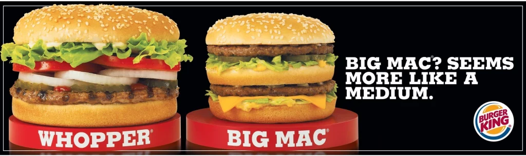 burger king vs mcdonalds ad 