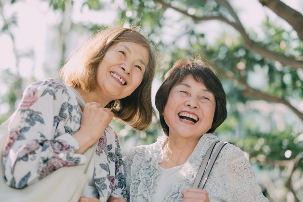 happy old people japan